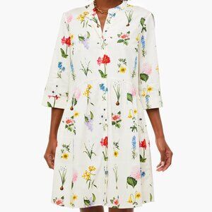 NWOT Tuckernuck Floral Royal Shirt Dress size M